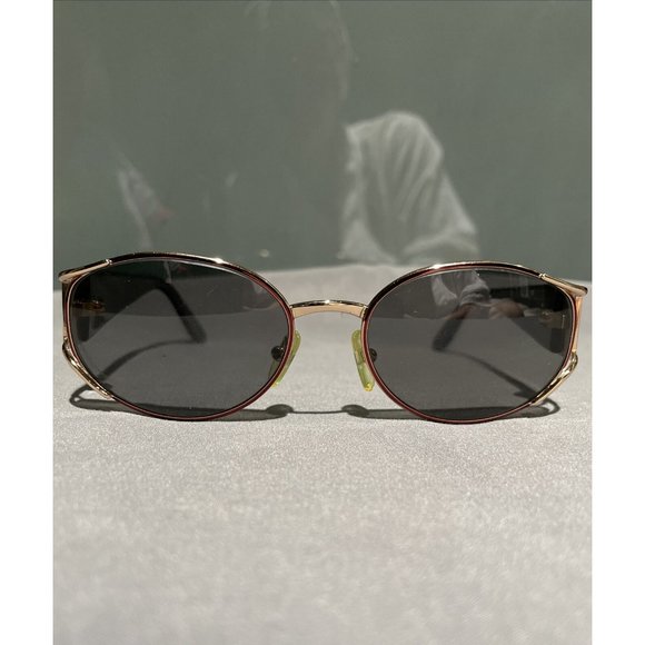 Fendi Italy Vintage 80s Oval Gold Logo Frame Eyeglasses Sunglasses With Case main image 10